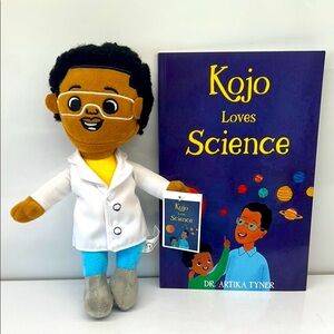 Kojo Loves Science Plush Toy and Book Set